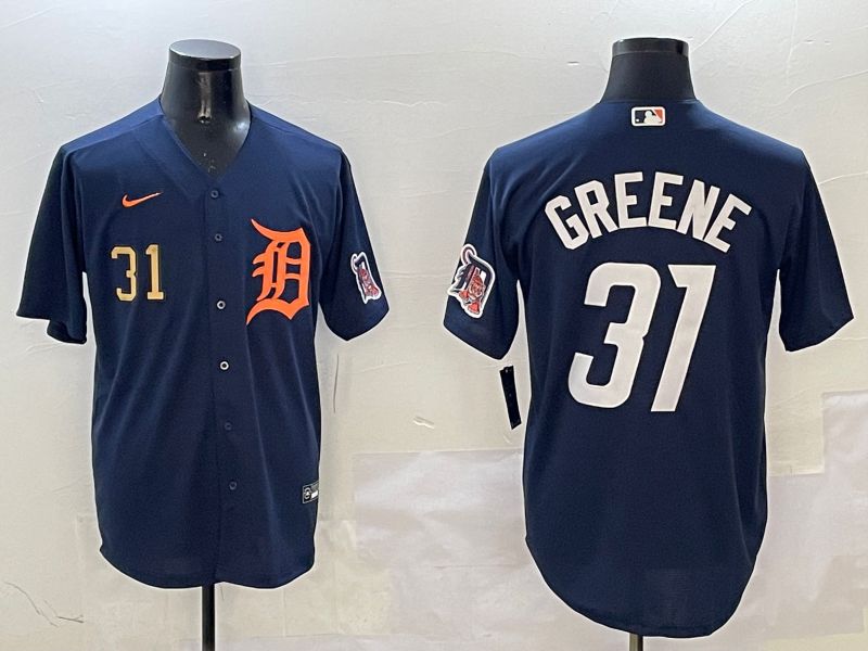 Men Detroit Tigers #31 Greene Drak Blue Game 2025 Nike MLB Jersey style 3112->detroit tigers->MLB Jersey